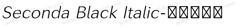 Seconda Black Italic字体转换